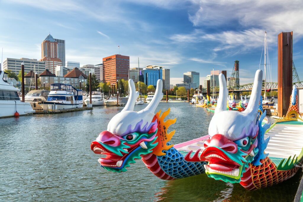 Dragon Boats and Downtown Portland